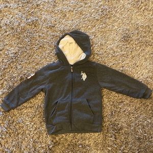 Polo Sherpa Lined Zip Hoodie